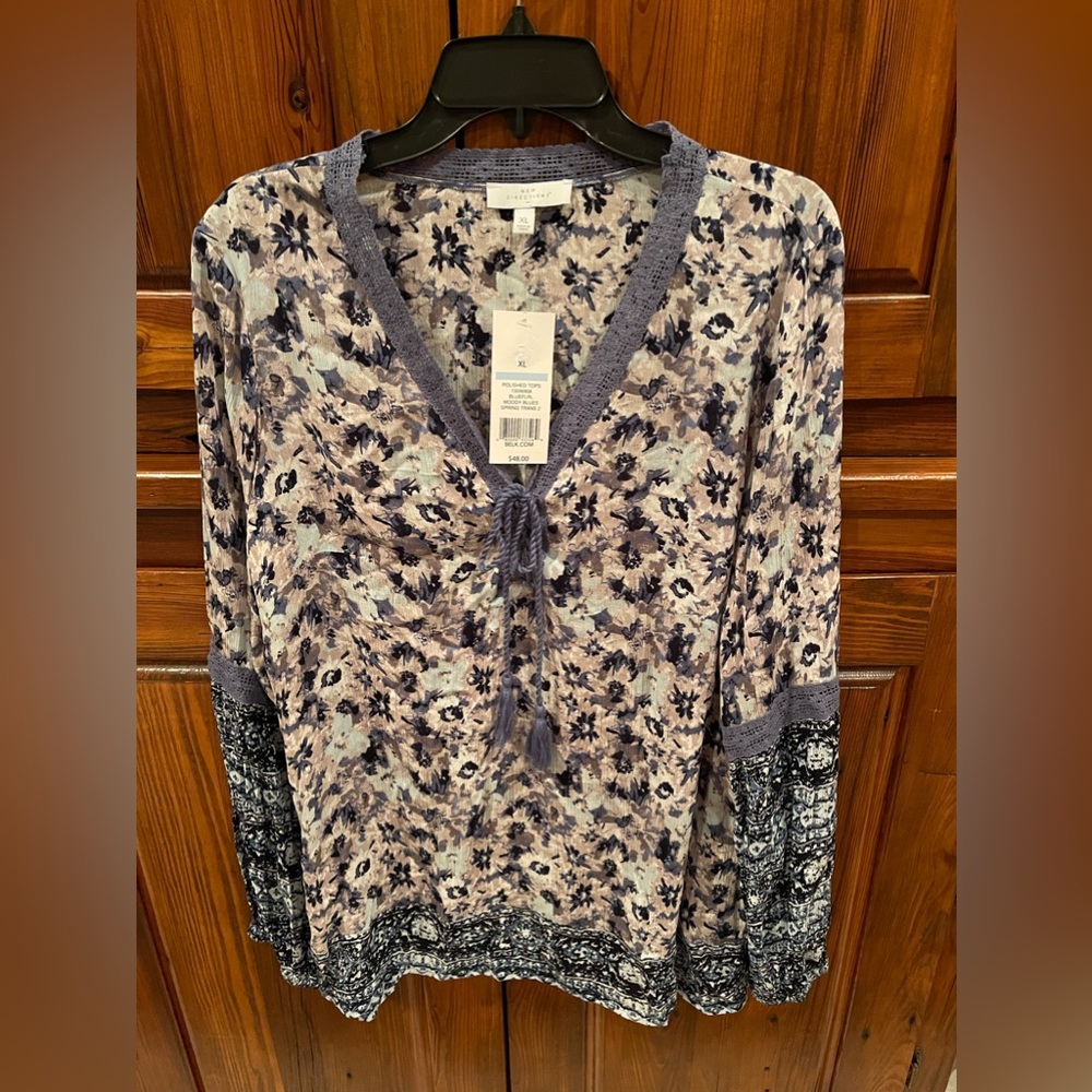 New Directions (New w/tags)Boho Blouse Sz XL